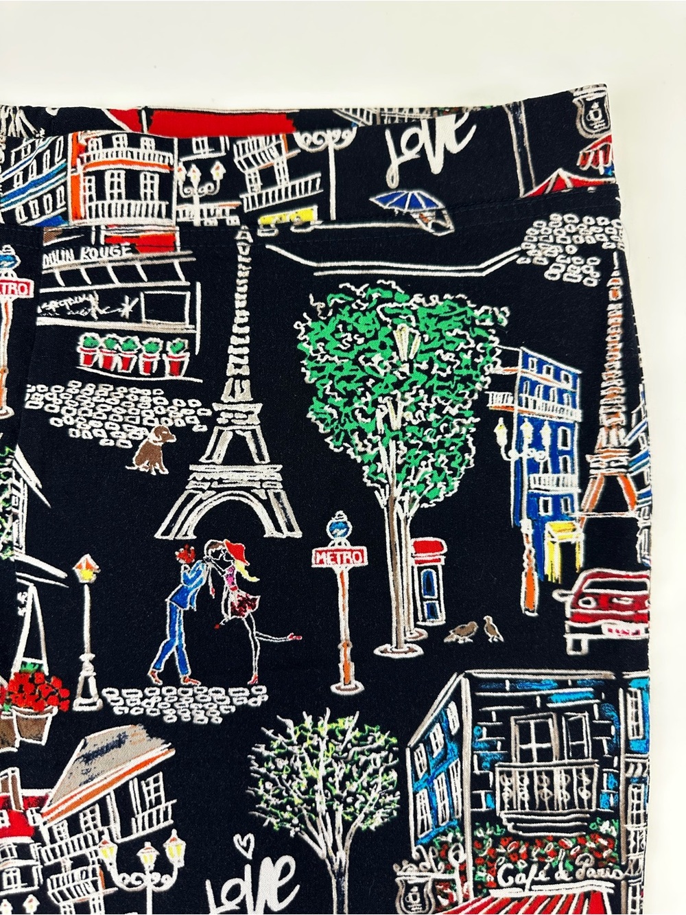 Joseph Ribkoff Paris Sketch Print Crop Pull-On Stretch Pants Size 14 - Picture 10 of 12